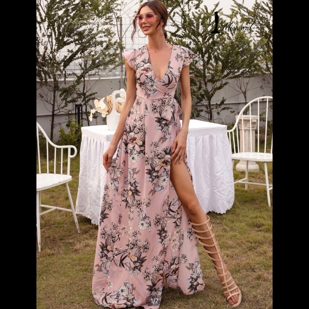Pink Floral SHEIN Maxi dress